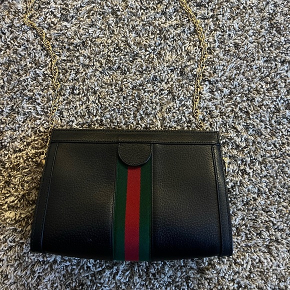 Real authentic gucci ophidia black leather shoulder bag - Picture 2 of 3